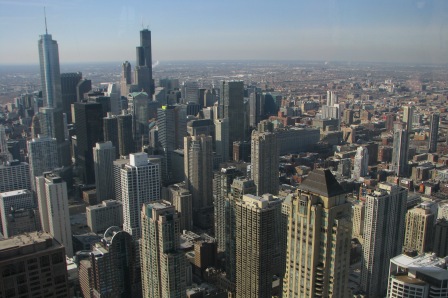 Chicago r en kta storstad full av skyskrapor